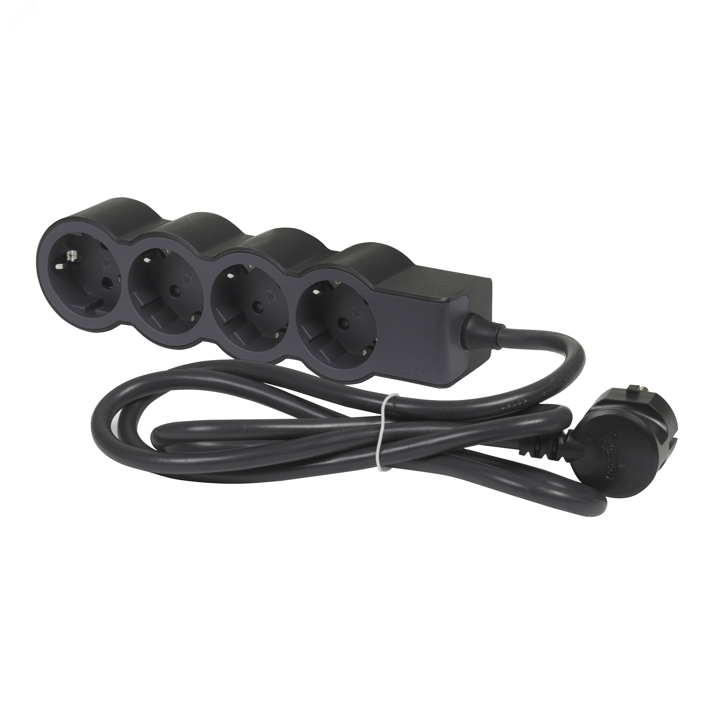 Удлинитель серии  Стандарт   4 x 2К+З с кабелем 1,5 м., цвет: черный 694553 Legrand - превью 3