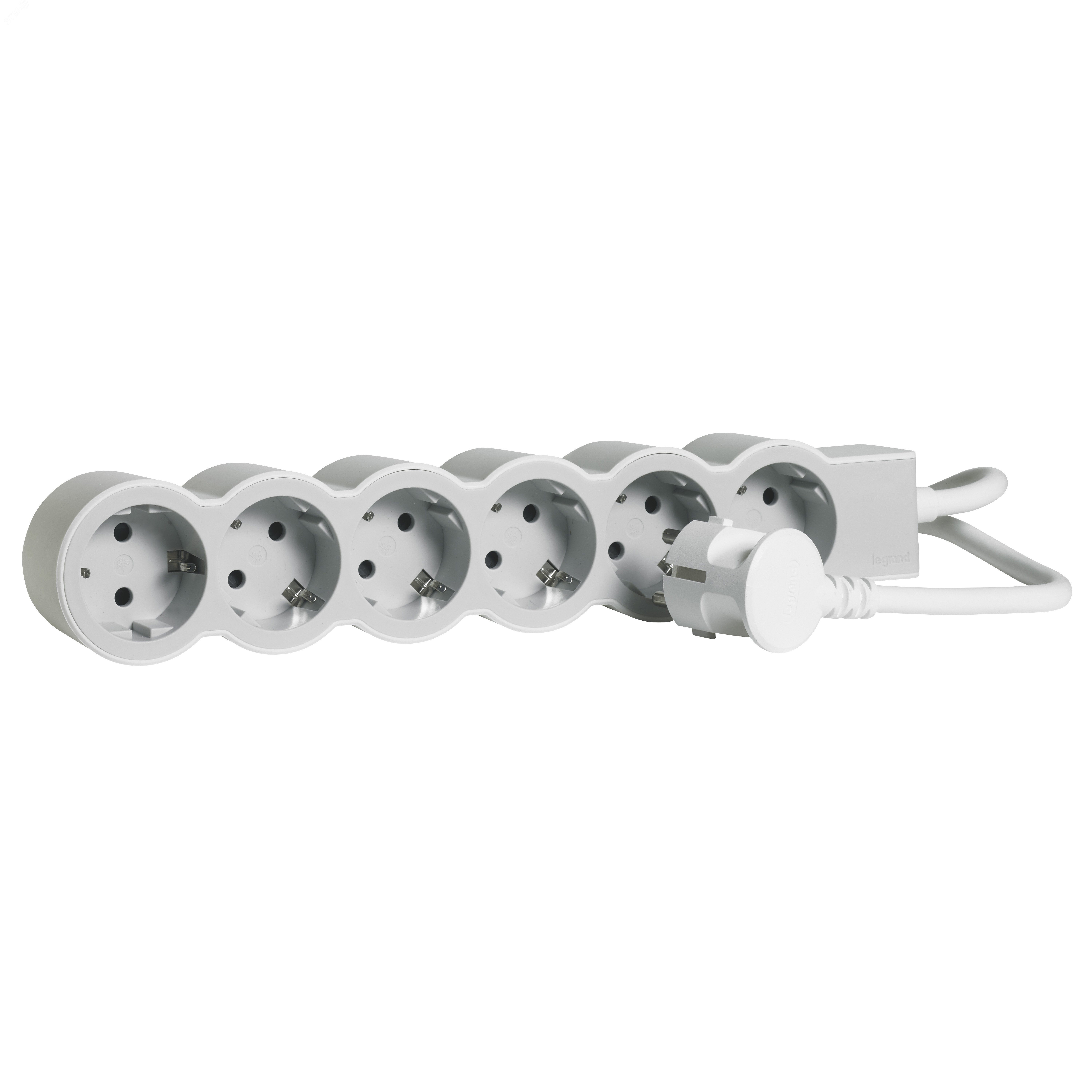 Удлинитель серии  Стандарт   6 x 2К+З с кабелем 1,5 м., цвет: бело-серый 694557 Legrand - превью 3