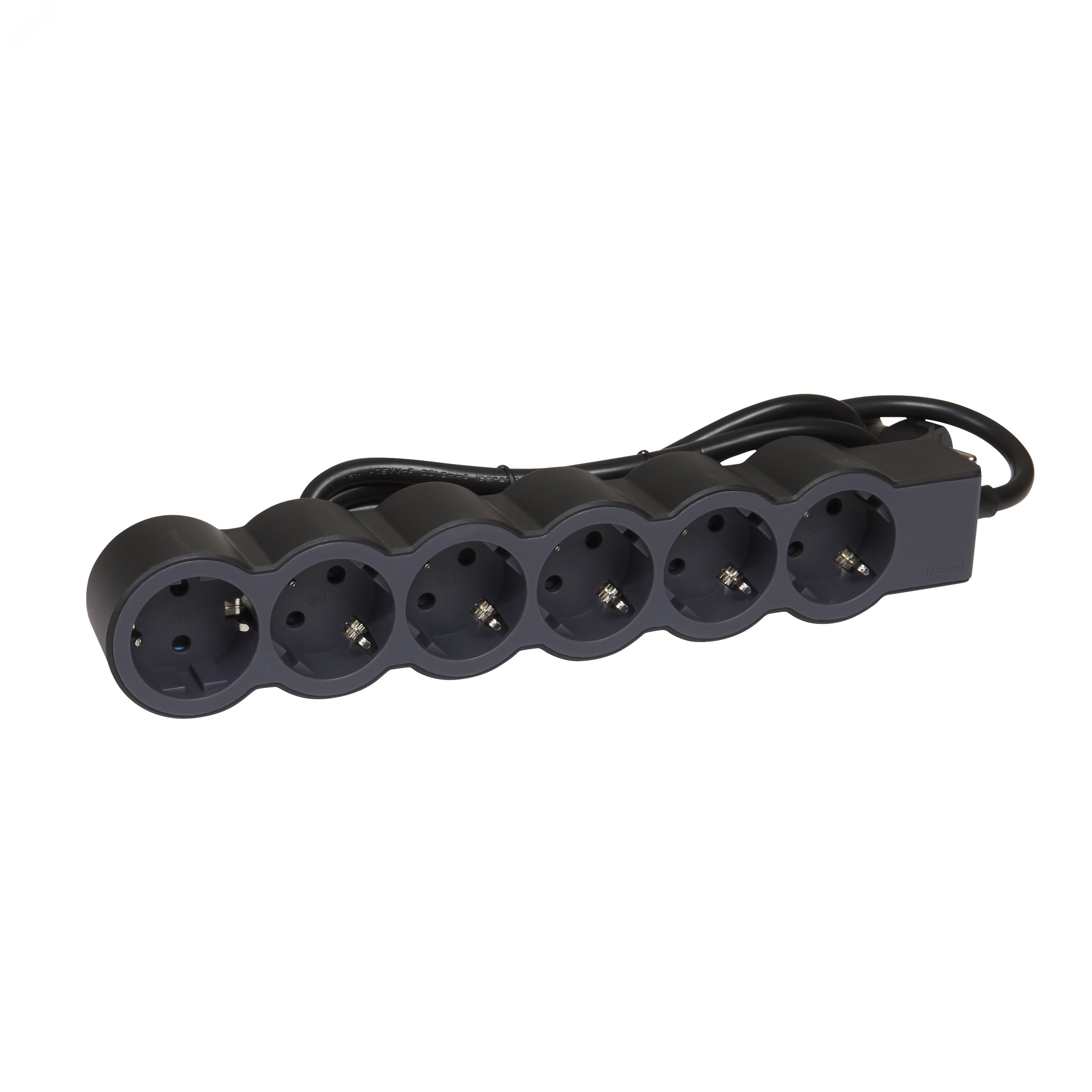 Удлинитель серии  Стандарт   6 x 2К+З с кабелем 1,5 м., цвет: черный 694558 Legrand - превью 3