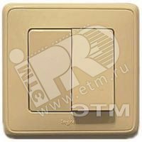 Изображение товара CARIVA Выключатель двухклавишный в рамку бежевый 220 В IP20