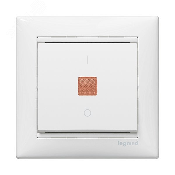 Выключатель одноклавишный, с подсветкой, в рамку, белый 774410 Legrand - превью 11