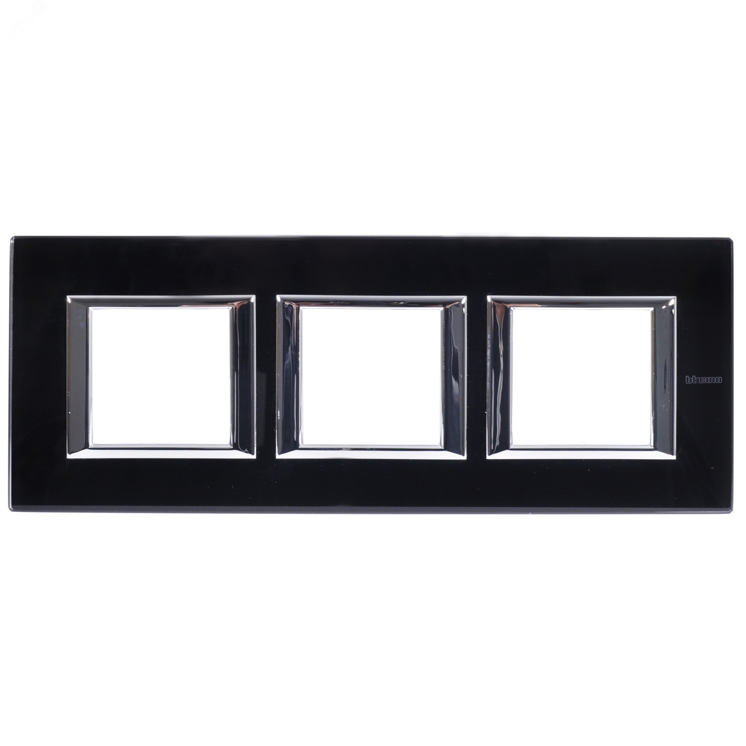 Axolute Рамка 2х3 поста 71мм горизонтальная черное стекло HA4802M3HVNN Legrand - превью 2