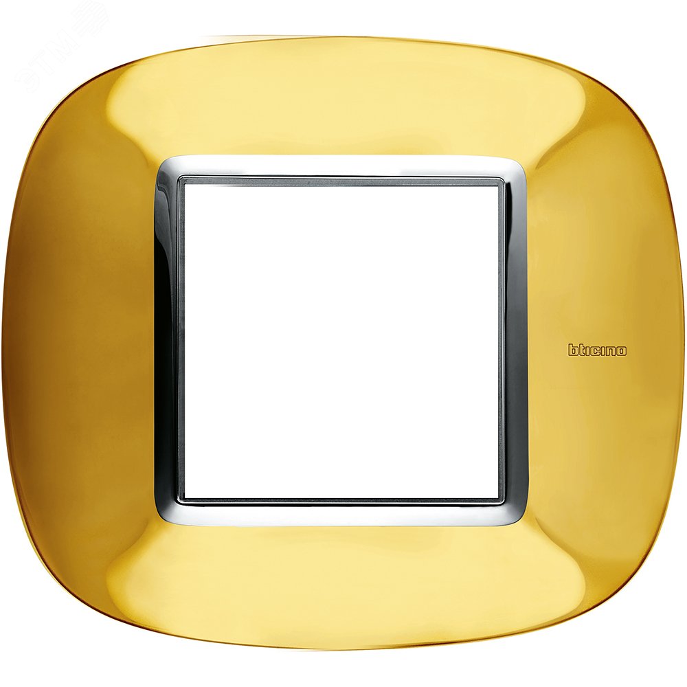 Axolute Накладки декоративные в форме эллипса глянцевые/золото на 2 модуля HB4802OR Legrand - превью 2