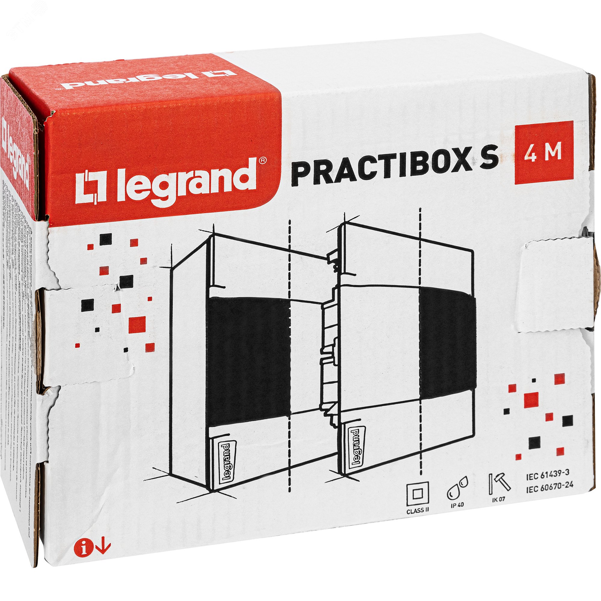 Practibox S Пластиковый щиток Навесной (ЩРн-П) 1X4 Дымчатая дверь 134614 Legrand - превью 4