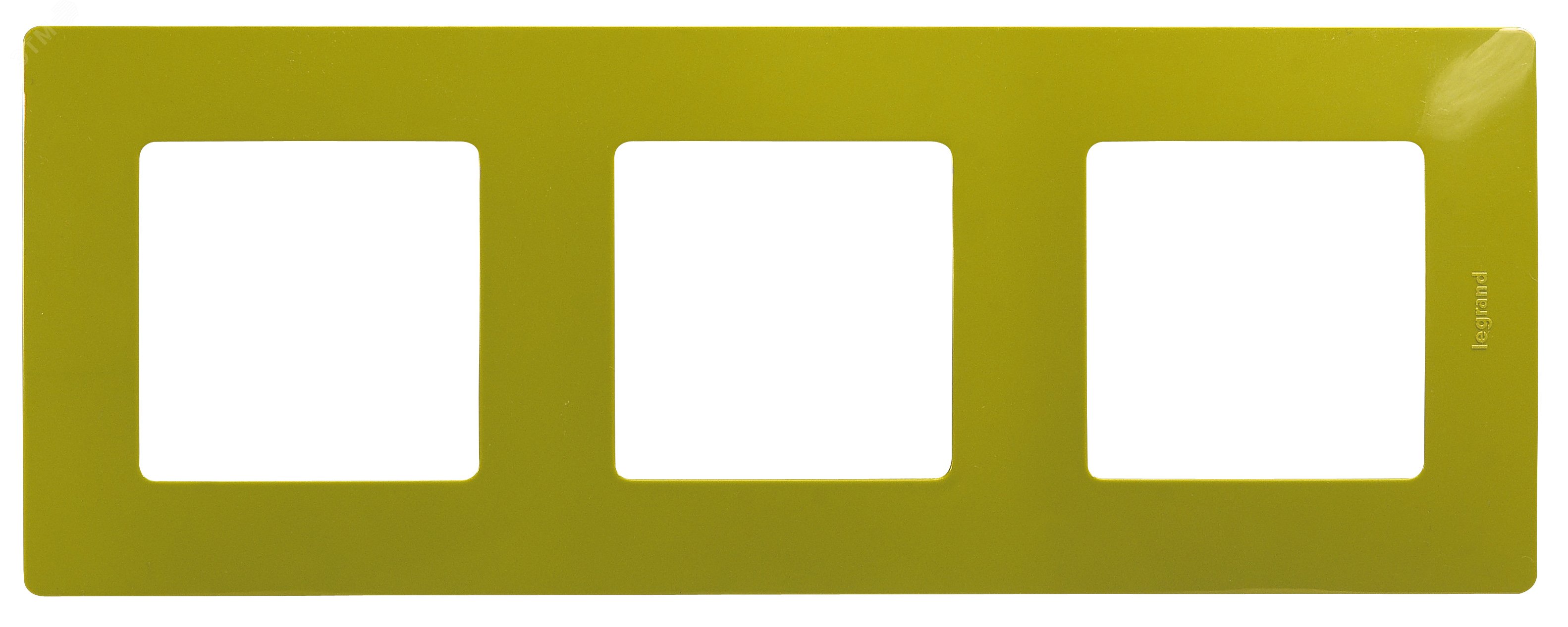 ETIKA Рамка 3 поста зеленый папоротник 672543 Legrand - превью 2