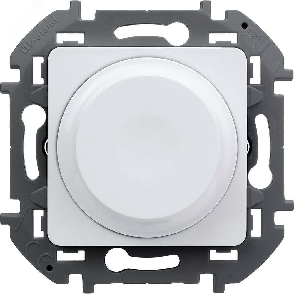 Светорегулятор поворотный без нейтрали 300Вт INSPIRIA белый 673790 Legrand - превью 2