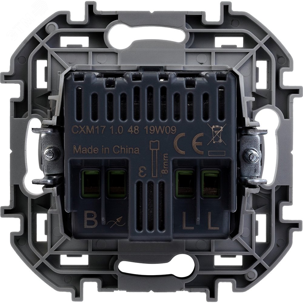 Светорегулятор поворотный без нейтрали 300Вт INSPIRIA антрацит 673793 Legrand - превью 3