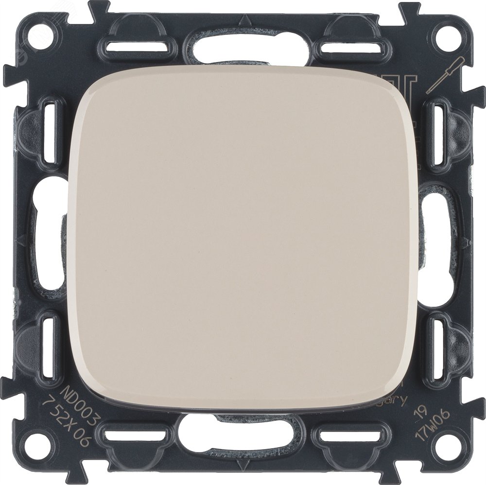 Изображение товара Выключатель Valena ALLURE 10А с лицевой панелью и безвинтовыми зажимами слоновая кость