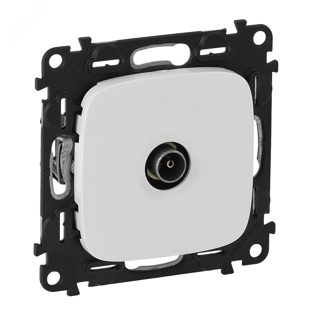 Изображение товара Розетка ТВ проходная 1,5дБ/14дБ, 0-2400 МГц, Белая Valena ALLURE