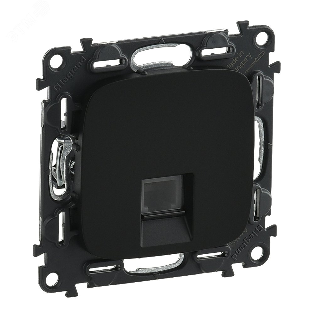 Изображение товара Розетка телефонная RJ11 Valena ALLURE антрацит скрытая монтажная Франция