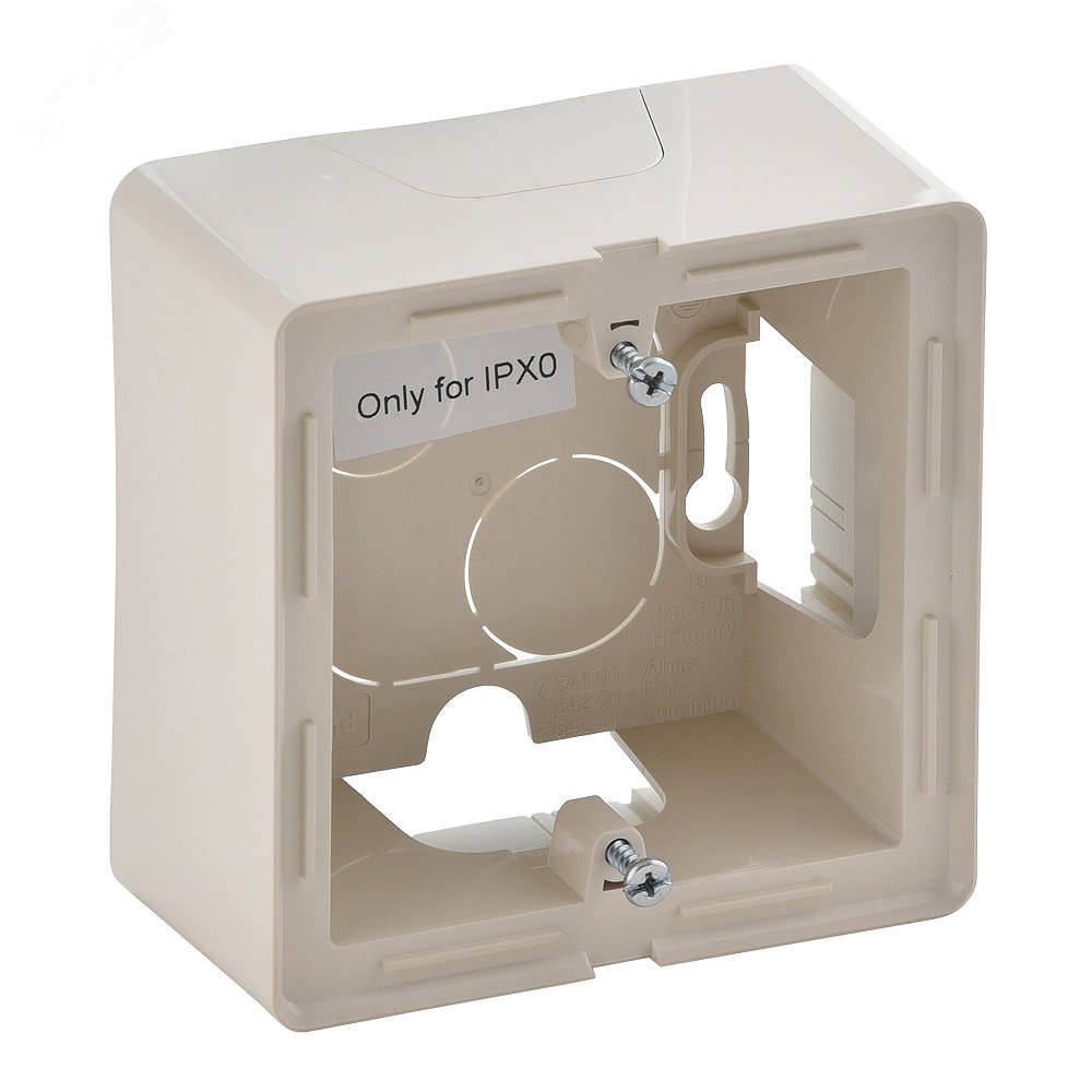 Изображение товара Valena LIFE Коробка наружная 1 пост слоновая кость пластиковая для монтажа IP2X