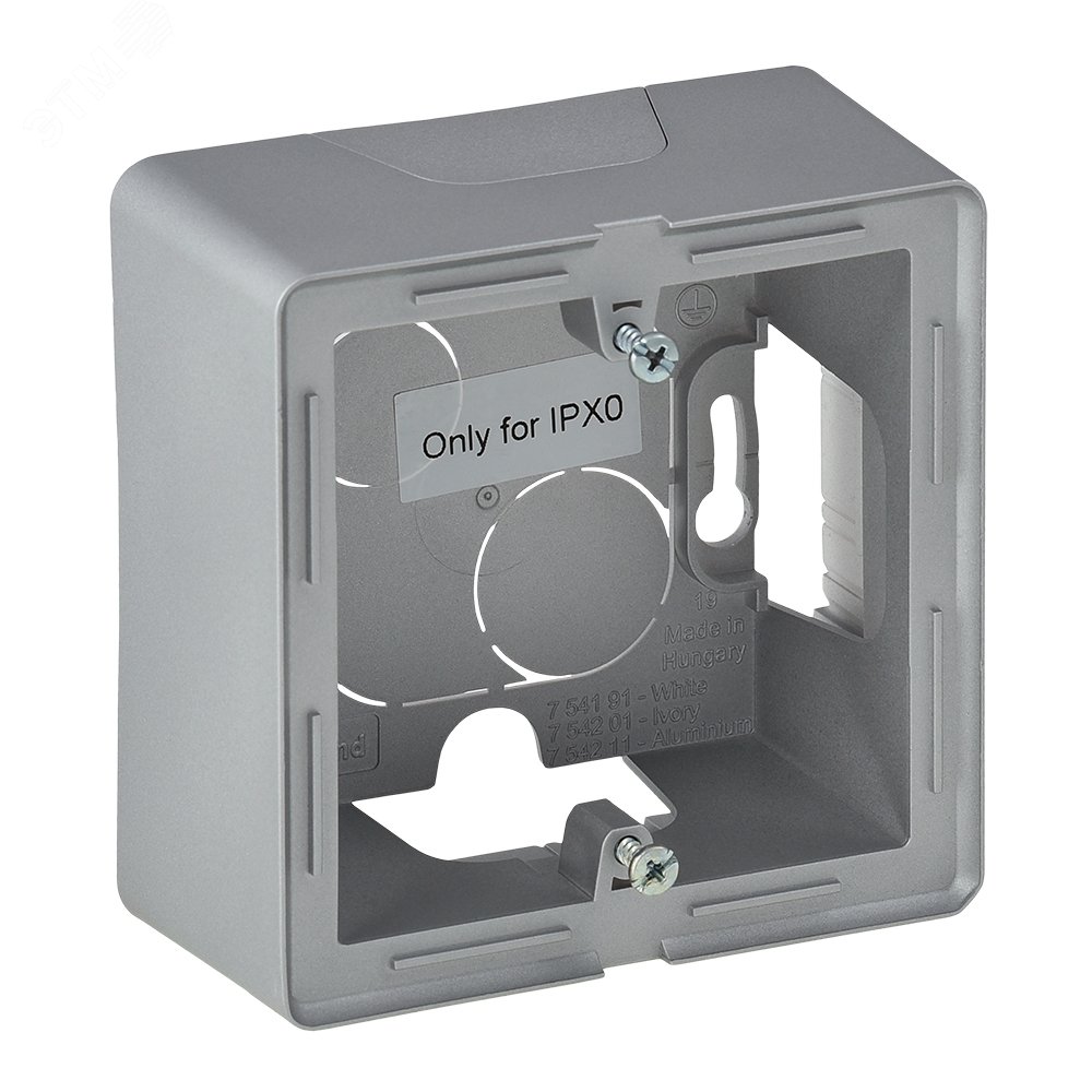 Изображение товара Коробка наружная Valena LIFE для накладного монтажа 1 пост алюминиевая