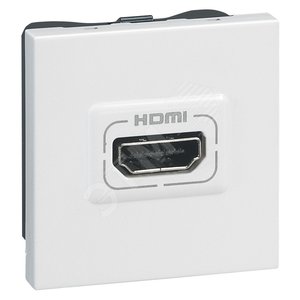 Розетка hdmi legrand mosaic оборудована шнуром 15см тип а 1 модуль черная