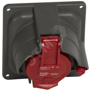 Изображение товара Розетка встраиваемая IP44 3К+З 400v 16А HypraPr (шт)