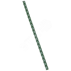 Маркер для кабеля цифра (5) белая/зеленая Duplix 800шт