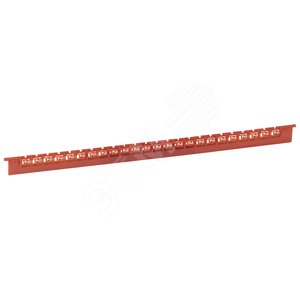 Планка маркировочная 2.3мм цифры (2) черная/красный Memocab 600шт