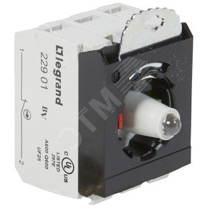Блок комплектующий для кнопок Osmoz для комплектации с подсветкой под винт 230В АС НО+Н.З