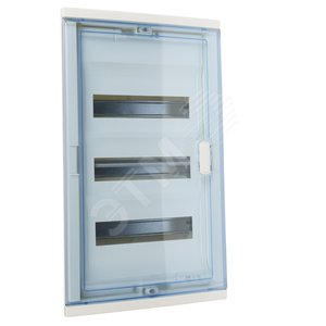 Щит распределительный встраиваемый ЩРв-П-42 IP40, пластиковый, синий прозрачная дверь