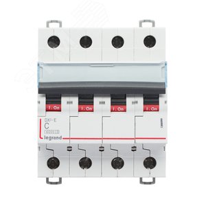 Выключатель автоматический четырехполюсный 10А C DX3-E 6kA/6kА 407303 Legrand - 4