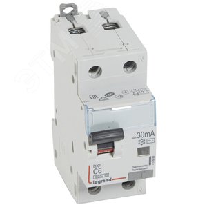 Выключатель автоматический дифференциального тока АВДТ DX3 1п+N 6А 30мА АС