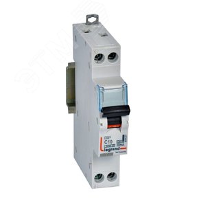Выключатель автоматический дифференциального тока АВДТ DX3 1П+Н 6000А C10 30мА тип А (1 модуль)