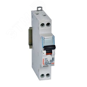 Выключатель автоматический дифференциального тока АВДТ DX3 1П+Н 6000А C25 30мА тип А (1 модуль)