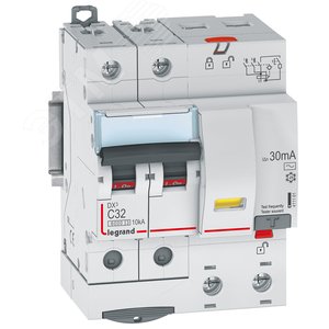 Выключатель автоматический дифференциального тока DX3 2П C32А 30MА-АC 4м 411161 Legrand