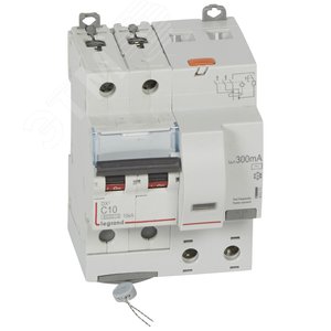 Выключатель автоматический дифференциального тока DX3 2П C10А 300MА-АC 4м 411171 Legrand