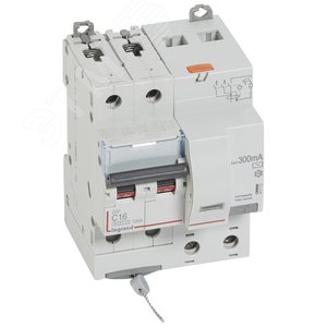 Выключатель автоматический дифференциального тока DX3 2П C16А 300MА-АC 4м 411172 Legrand