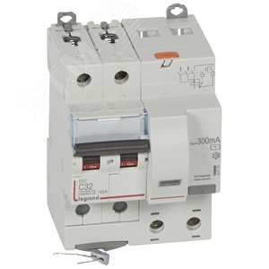 Выключатель автоматический дифференциального тока DX3 2П C32А 300MА-АC 4м
