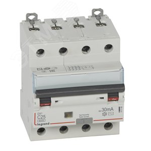 Выключатель автоматический дифференциального тока АВДТ DX3 4п 25А 30мА АС