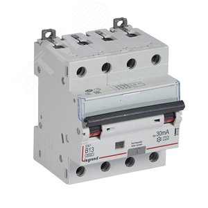 Выключатель автоматический дифференциального тока DX3 B13А 4П 30mА-А