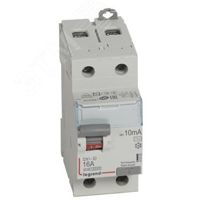 Выключатель дифференциального тока (УЗО) 2п 16А 10мА DX3 АC