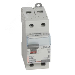Выключатель дифференциального тока (УЗО) DX3 2П 63А 300мА-АC 411526 Legrand