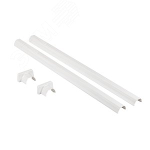 Декоративный комплект из пластика для телескопической стойки колонны, 1 или 2 секции, цвет белый