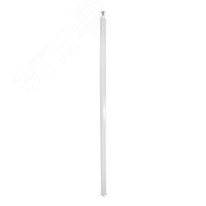 Универсальная колонна алюминиевая с крышкой из алюминия 1 секция, высота 4,02 метра, с возможностью увеличения высоты до 5,3 метра, цвет белый
