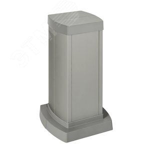 Универсальная мини-колонна алюминиевая с крышкой из алюминия 2 секции, высота 0,3 метра, цвет алюминий