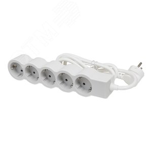 Удлинитель серии  Стандарт   5 x 2К+З с кабелем 1,5 м., цвет: бело-серый