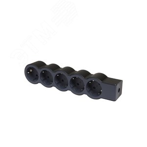 Удлинитель серии  Стандарт   5 x 2К+З без кабеля, цвет: черный