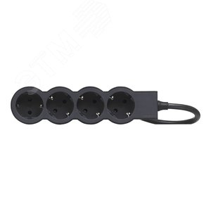Удлинитель серии  Стандарт   4 x 2К+З с кабелем 1,5 м., цвет: черный 694553 Legrand - 2