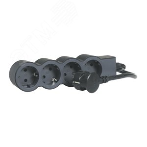 Удлинитель серии  Стандарт   4 x 2К+З с кабелем 1,5 м., цвет: черный 694553 Legrand - 5
