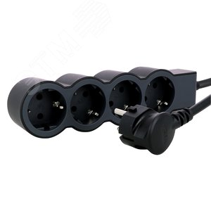Удлинитель серии  Стандарт   4 x 2К+З с кабелем 1,5 м., цвет: черный 694553 Legrand - 6