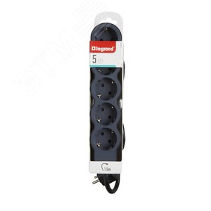 Удлинитель серии  Стандарт   5 x 2К+З с кабелем 1,5 м., цвет: черный 694556 Legrand - 2