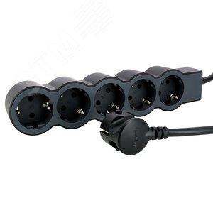 Удлинитель серии  Стандарт   5 x 2К+З с кабелем 1,5 м., цвет: черный 694556 Legrand - 4