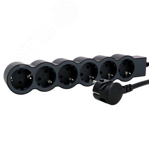 Удлинитель серии  Стандарт   6 x 2К+З с кабелем 1,5 м., цвет: черный 694558 Legrand - 4