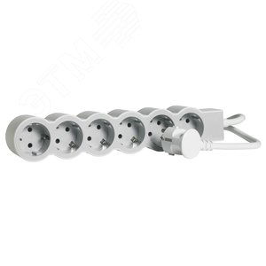 Удлинитель серии  Стандарт   6 x 2К+З с кабелем 3 м., цвет: бело-серый 694565 Legrand - 3