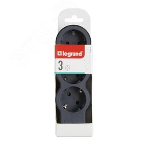 Удлинитель серии  Стандарт   3 x 2К+З без кабеля, цвет: черный 694574 Legrand - 2