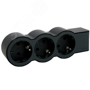 Удлинитель серии  Стандарт   3 x 2К+З без кабеля, цвет: черный 694574 Legrand - 4