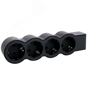 Удлинитель серии  Стандарт   4 x 2К+З без кабеля, цвет: черный 694576 Legrand - 4