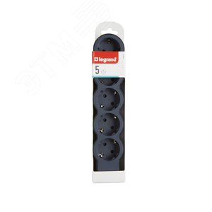 Удлинитель серии  Стандарт   5 x 2К+З без кабеля, цвет: черный 694578 Legrand - 2
